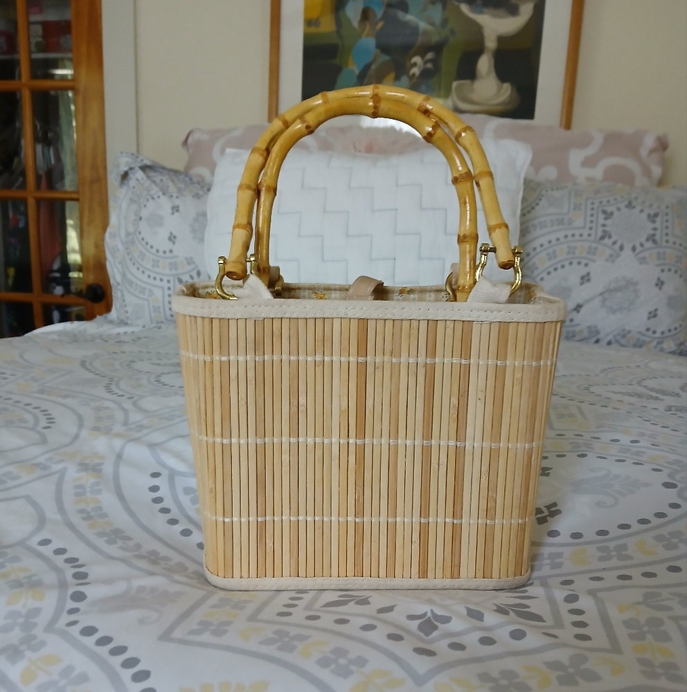 Vintage 1960's Small Bamboo Bag